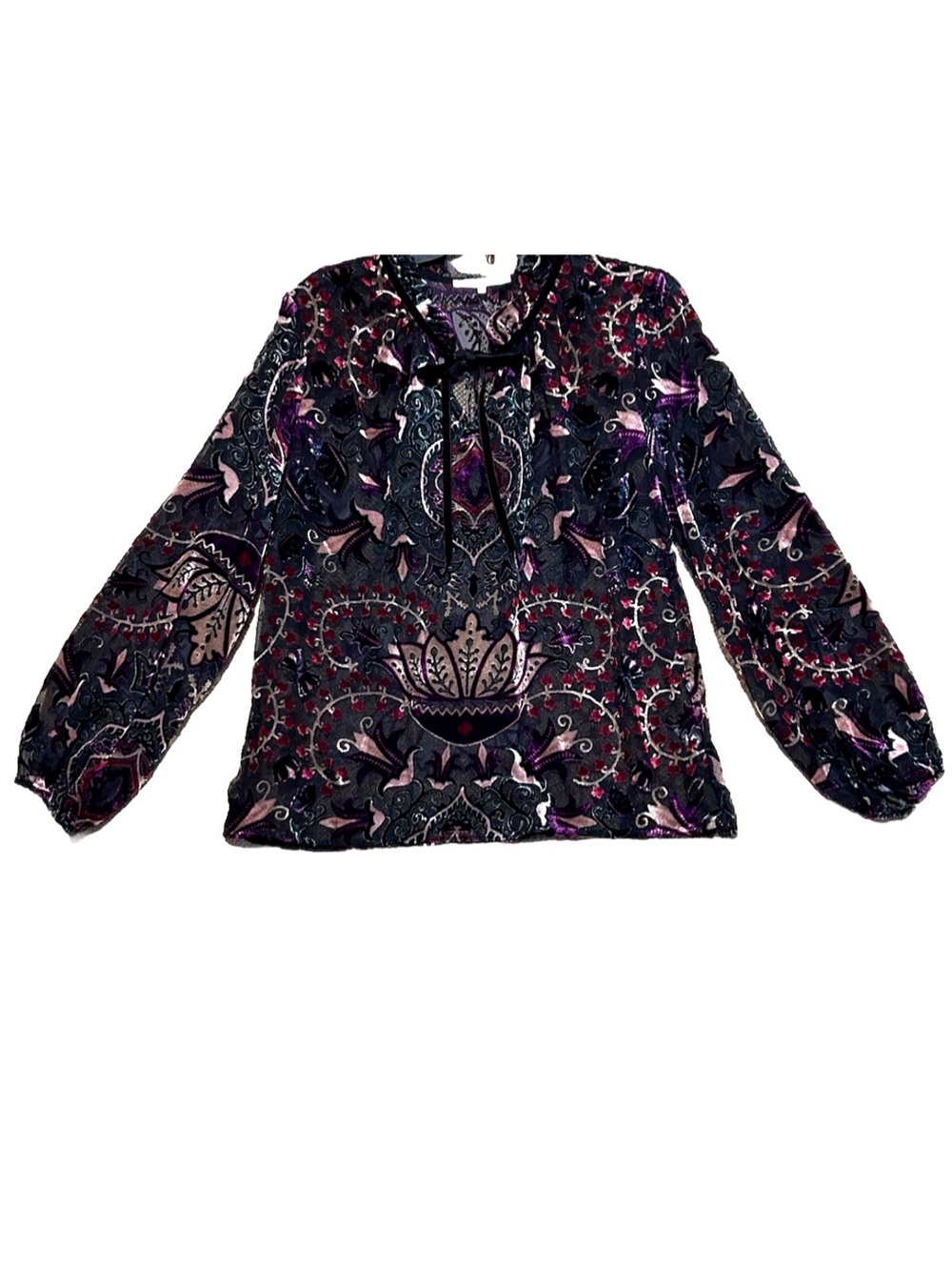 Violet + Claire Top M Dark Fairy Whimsygoth Velvet Burnout Fairycore Shirt